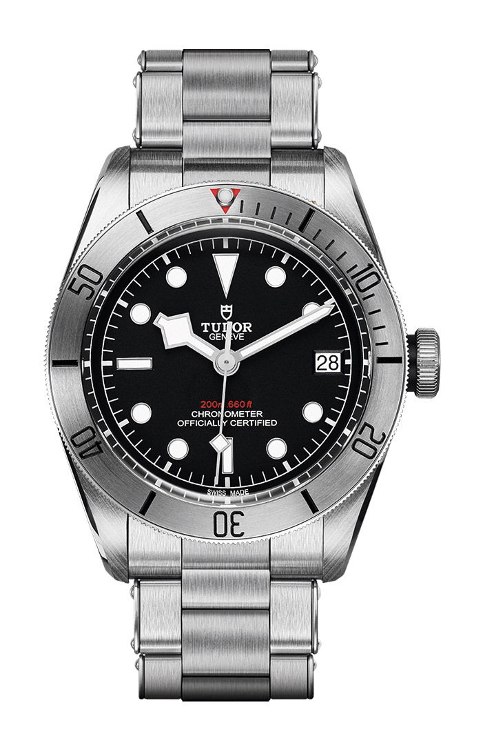 TUDOR Black  Bay Steel luxury timepiece - detailed view