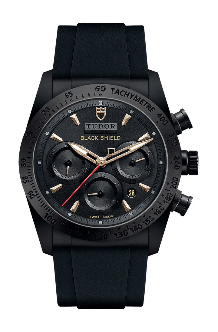 TUDOR Fastrider  Black Shield luxury timepiece - detailed view