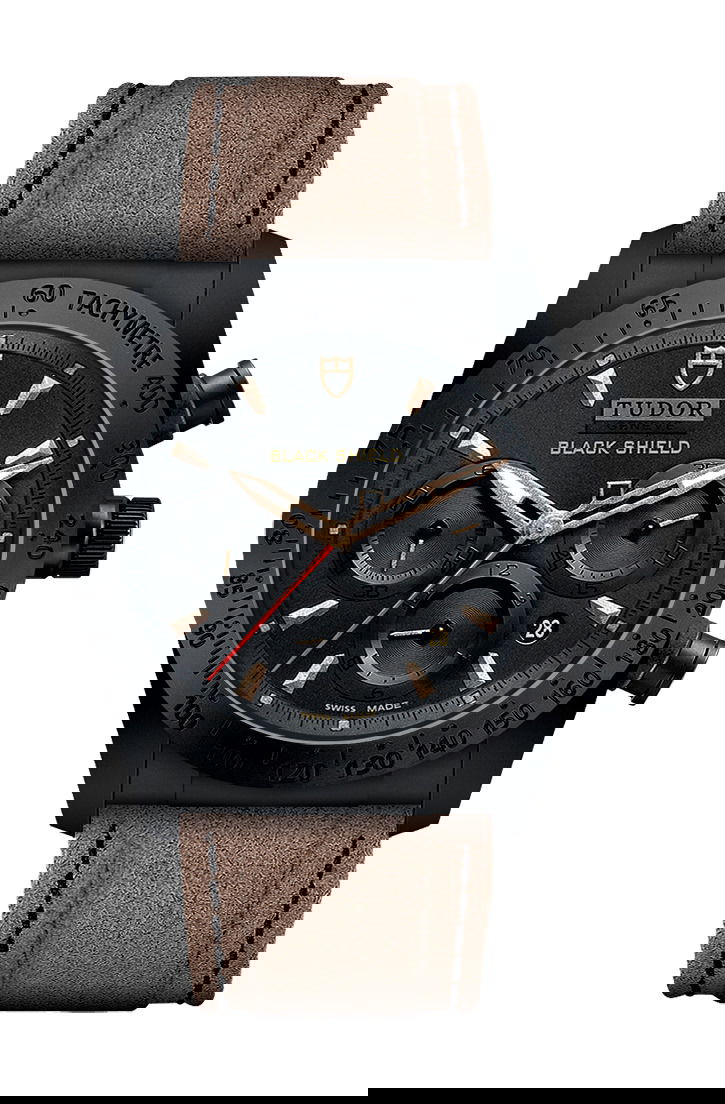 TUDOR Fastrider Black Shield luxury timepiece - detailed view