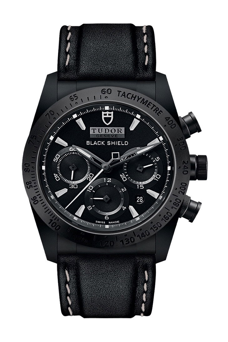 TUDOR Fastrider  Black Shield luxury timepiece - detailed view