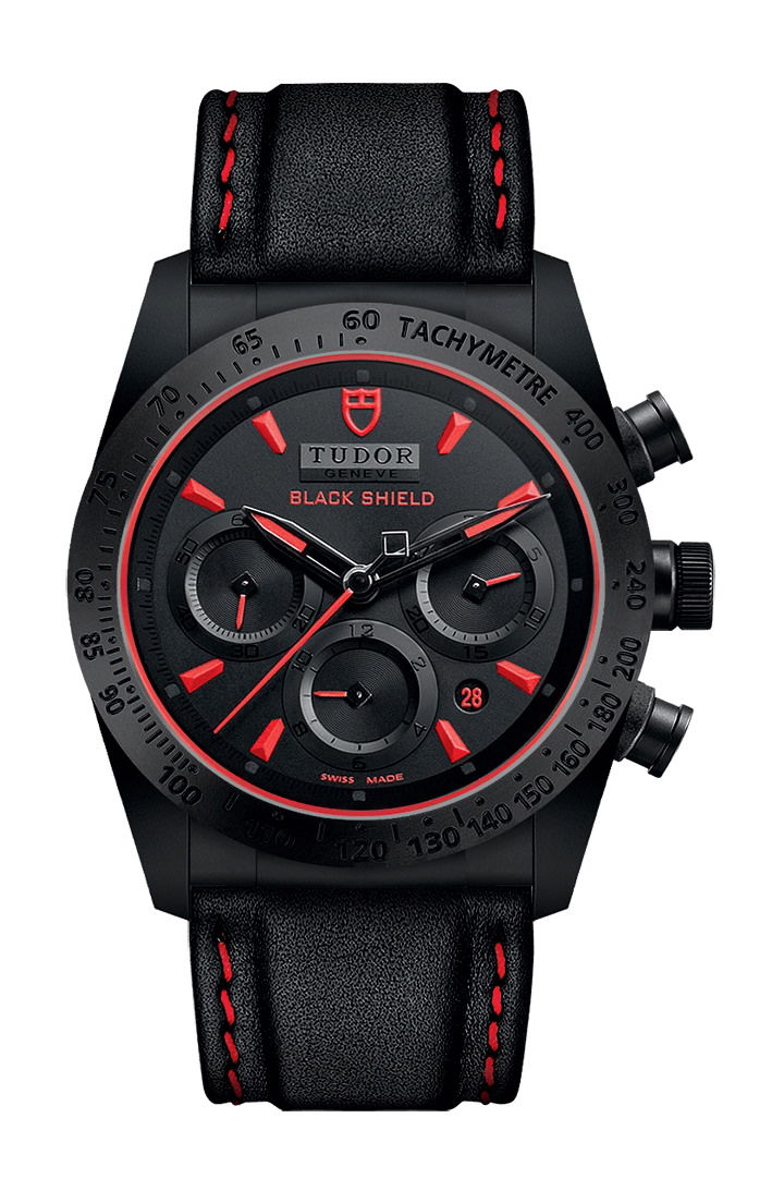TUDOR Fastrider  Black Shield luxury timepiece - detailed view