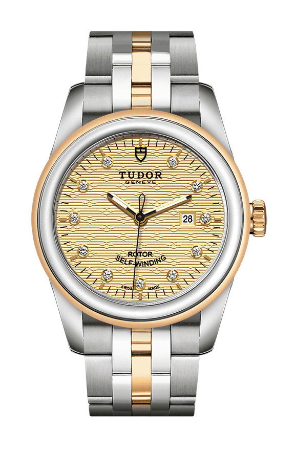 TUDOR Glamour Date luxury timepiece - detailed view