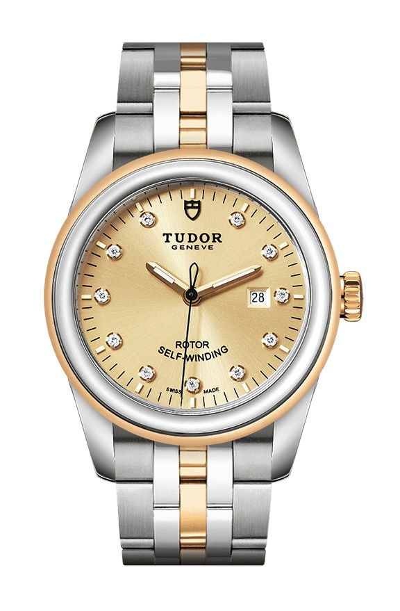 TUDOR Glamour Date luxury timepiece - detailed view