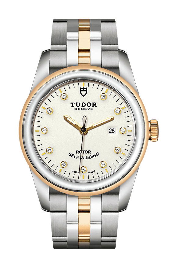 TUDOR Glamour Date luxury timepiece - detailed view