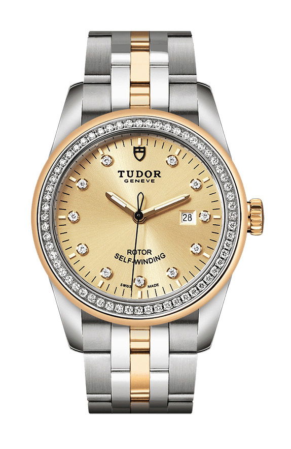 TUDOR Glamour Date luxury timepiece - detailed view