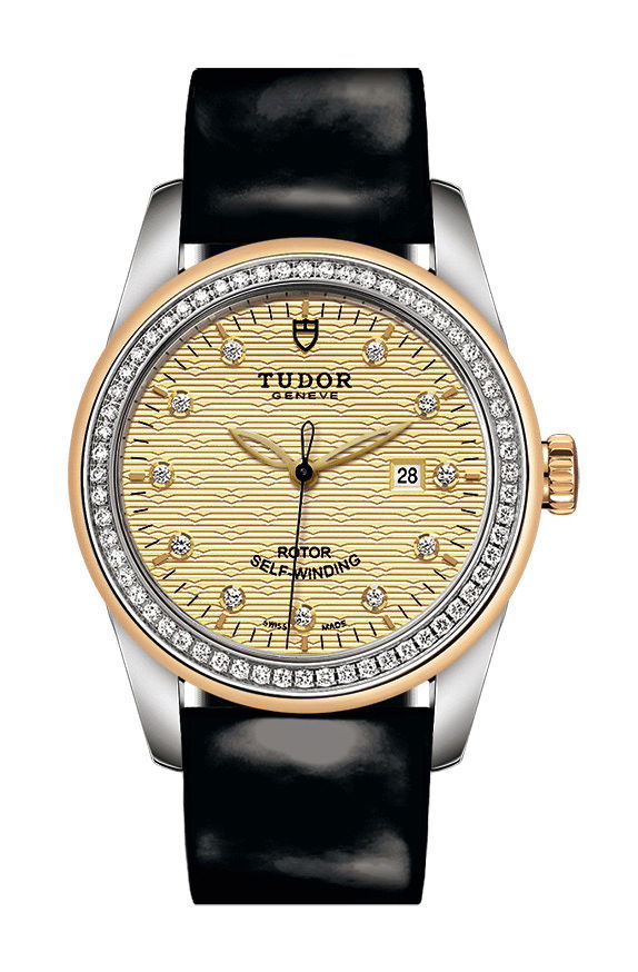 TUDOR Glamour Date luxury timepiece - detailed view