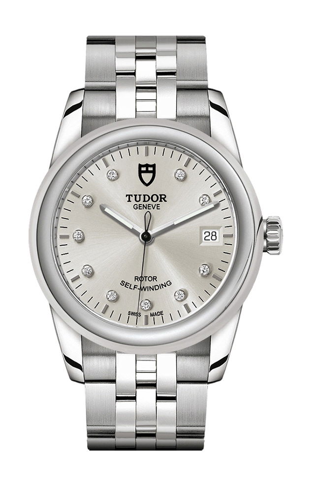 TUDOR Glamour Date luxury timepiece - detailed view