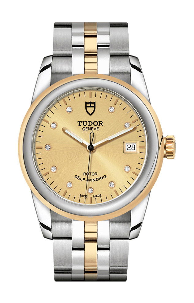 TUDOR Glamour Date luxury timepiece - detailed view