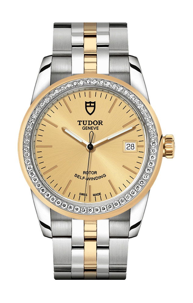 TUDOR Glamour Date luxury timepiece - detailed view