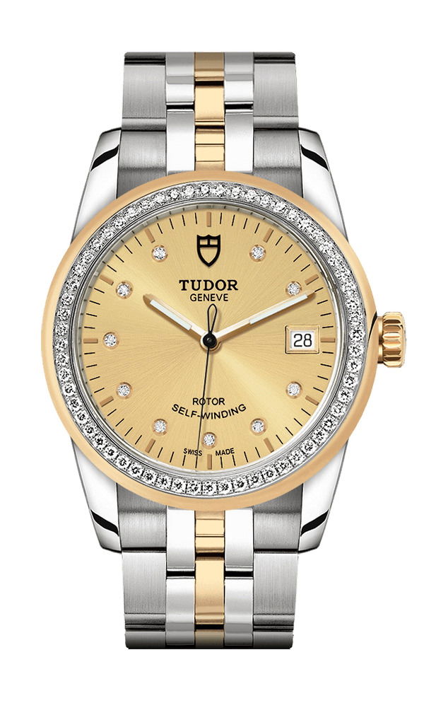 TUDOR Glamour Date luxury timepiece - detailed view