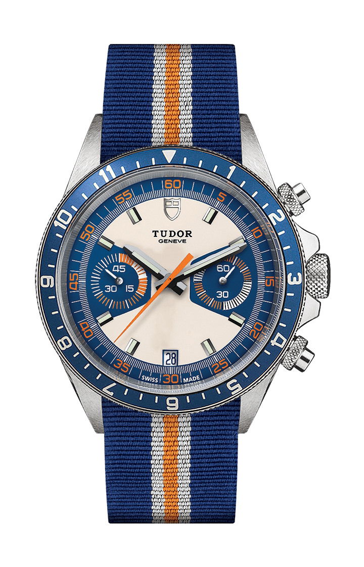 TUDOR Heritage Chrono Blue luxury timepiece - detailed view