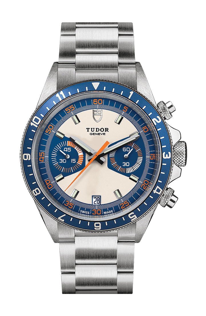 TUDOR Heritage Chrono Blue luxury timepiece - detailed view