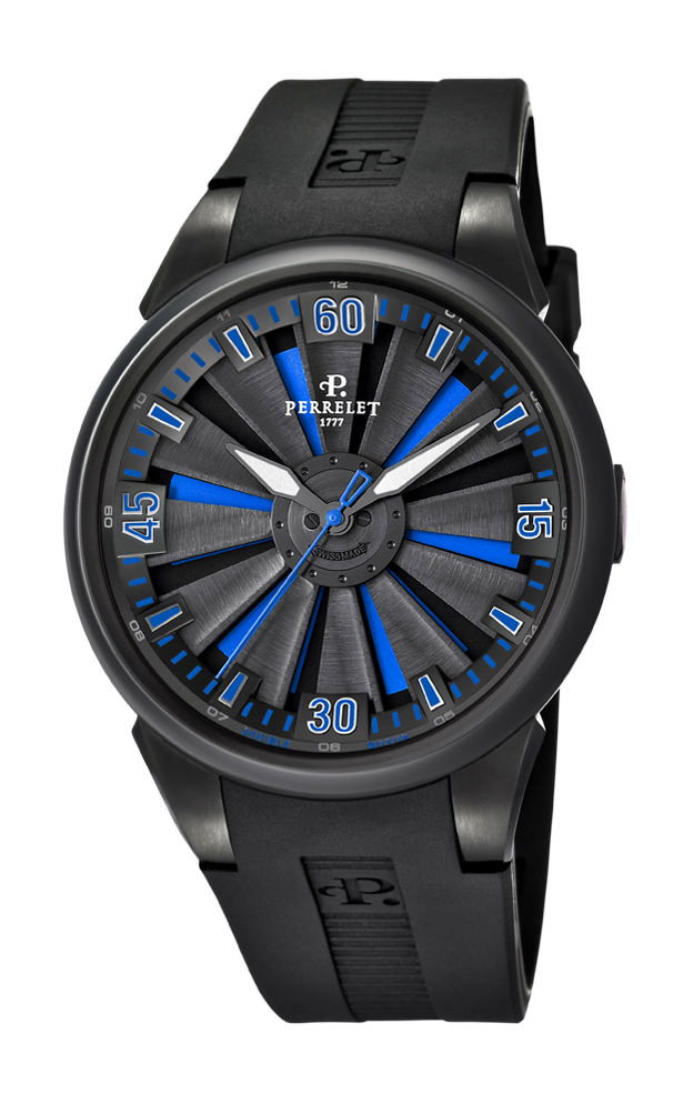 Perrelet Turbine 3 Hands 44mm luxury timepiece - detailed view