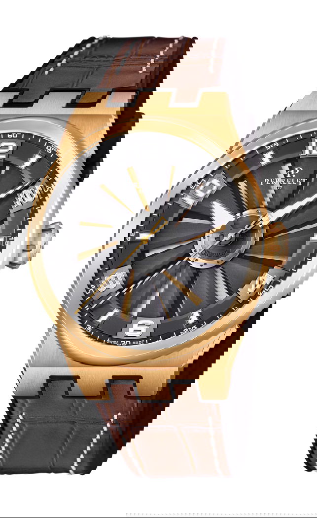 Perrelet Turbine Evo 3 Hands luxury timepiece - detailed view