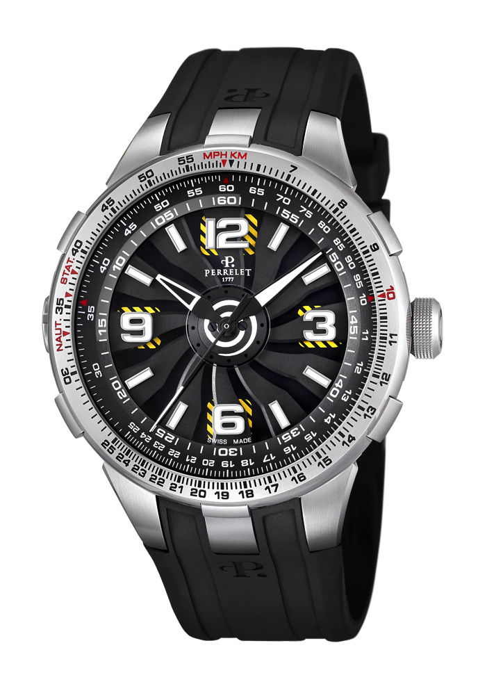 Perrelet Turbine Pilot Pilot luxury timepiece - detailed view