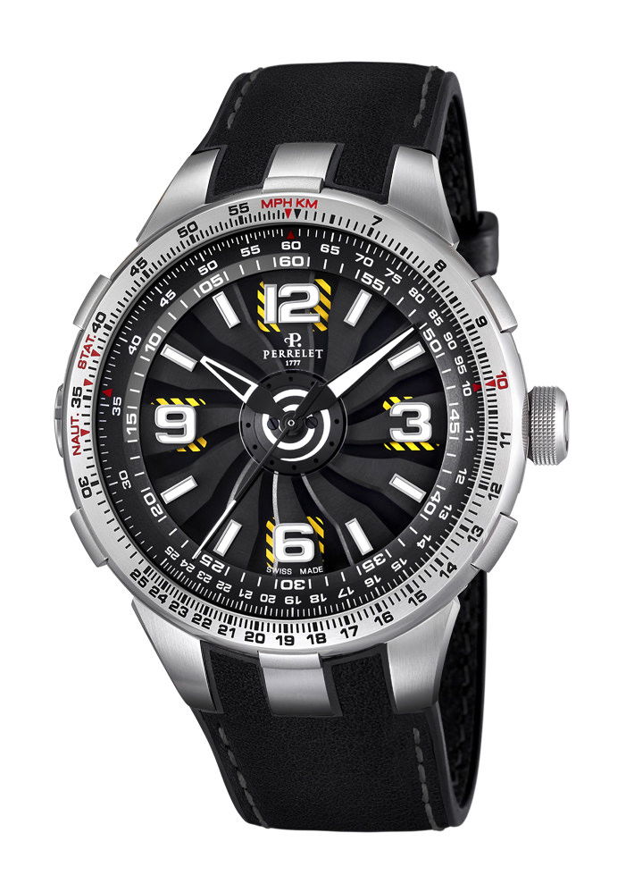 Perrelet Turbine Pilot Pilot luxury timepiece - detailed view