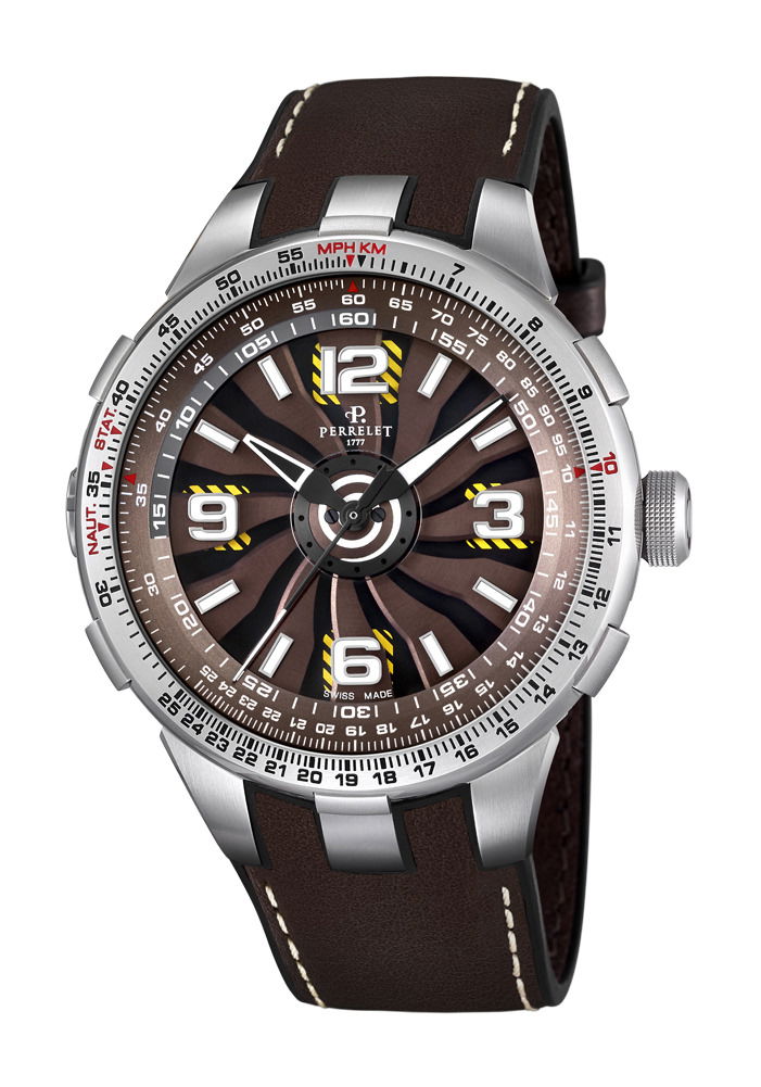 Perrelet Turbine Pilot Pilot luxury timepiece - detailed view