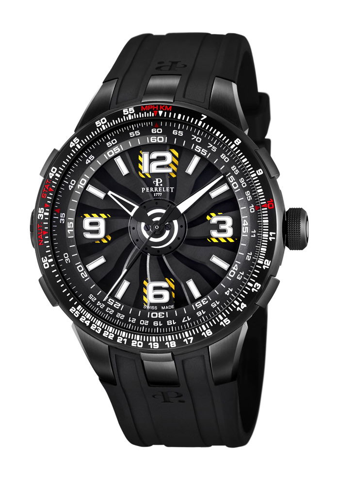 Perrelet Turbine Pilot Pilot luxury timepiece - detailed view