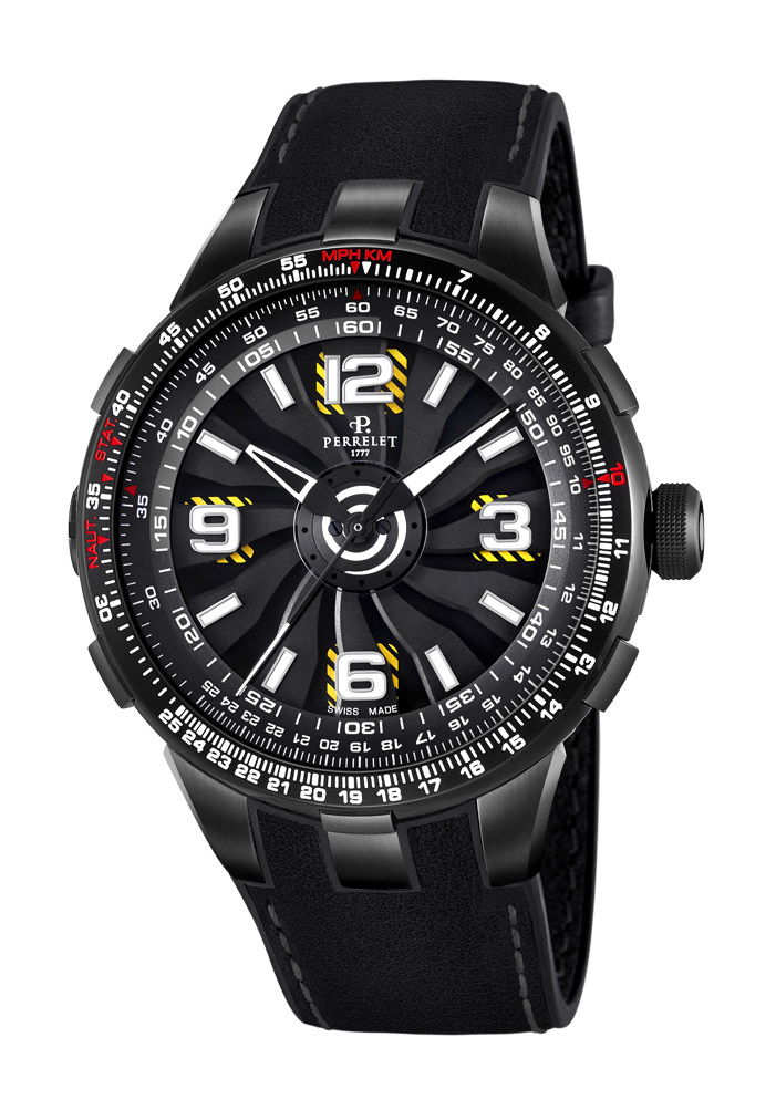 Perrelet Turbine Pilot Pilot luxury timepiece - detailed view