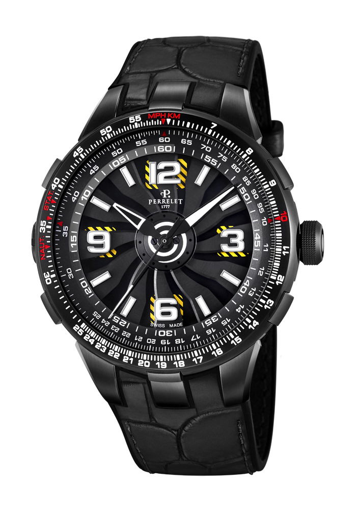 Perrelet Turbine Pilot Pilot luxury timepiece - detailed view