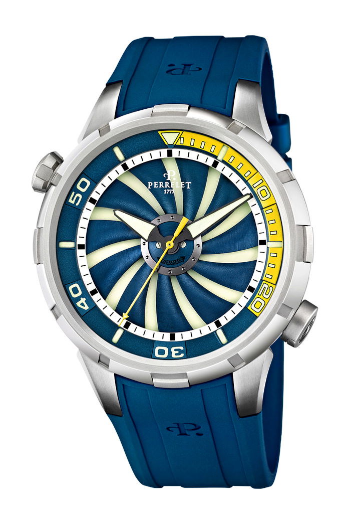 Perrelet Turbine Yacht-Diver luxury timepiece - detailed view