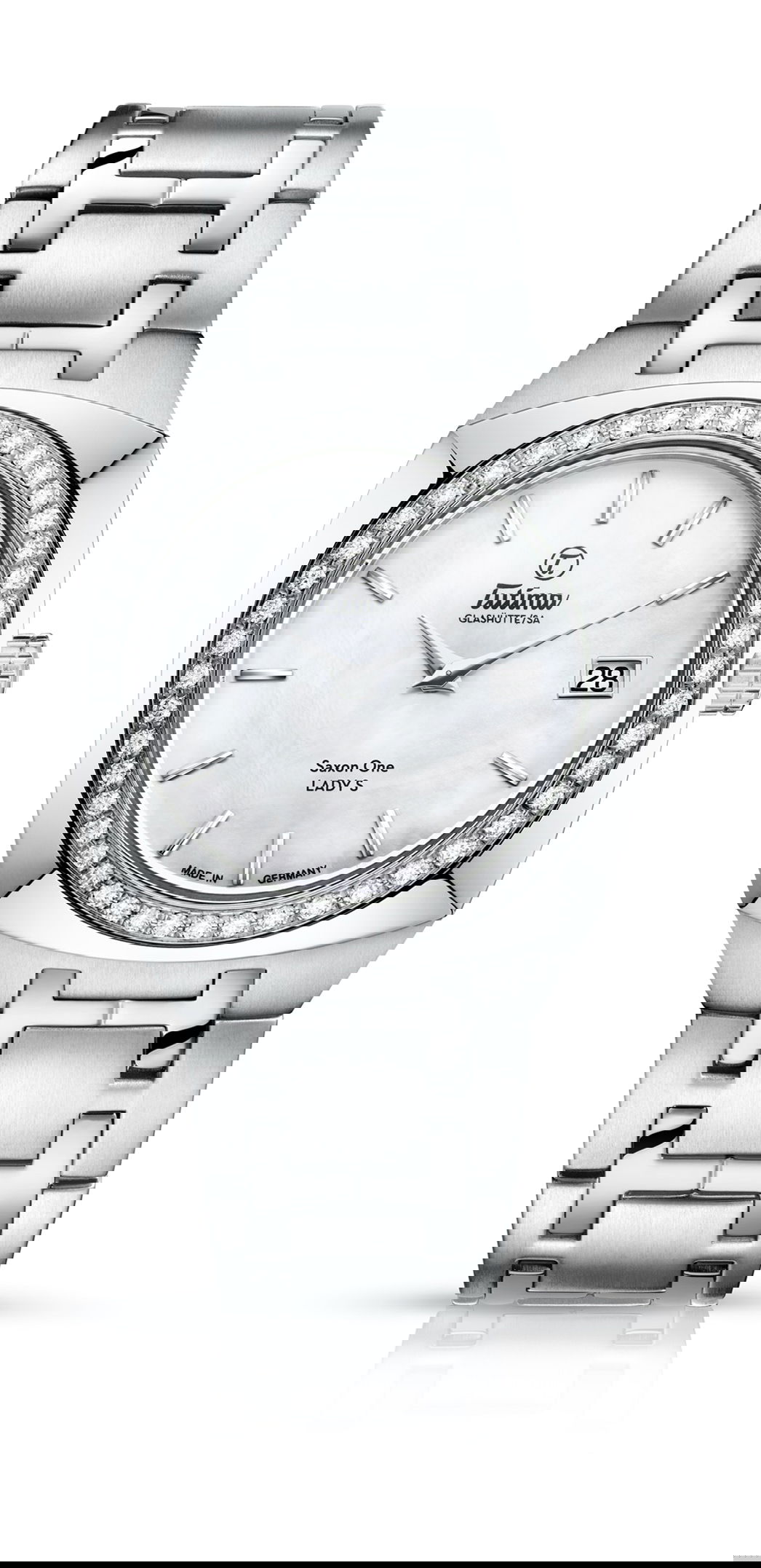 Tutima Glashütte Saxon One Lady S Diamonds luxury timepiece - detailed view