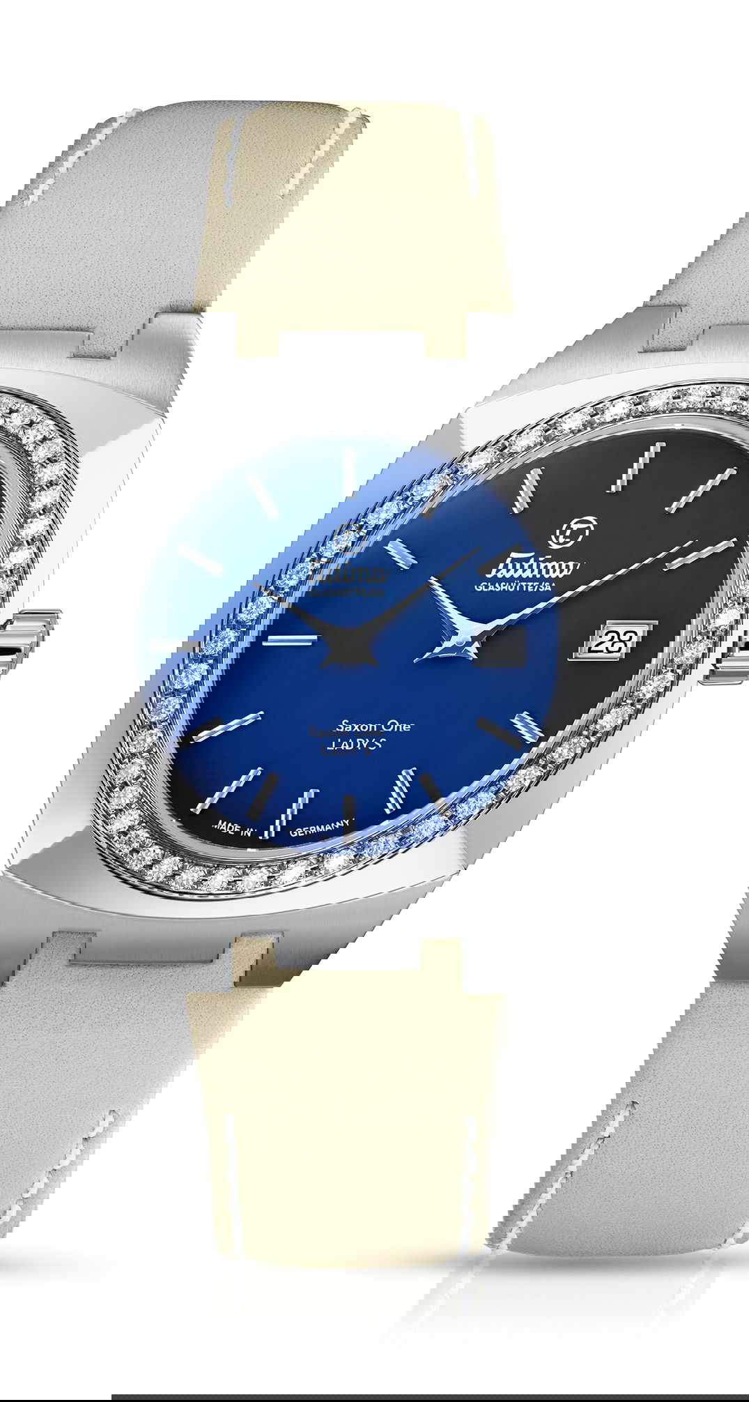 Tutima Glashütte Saxon One Lady S Diamonds luxury timepiece - detailed view