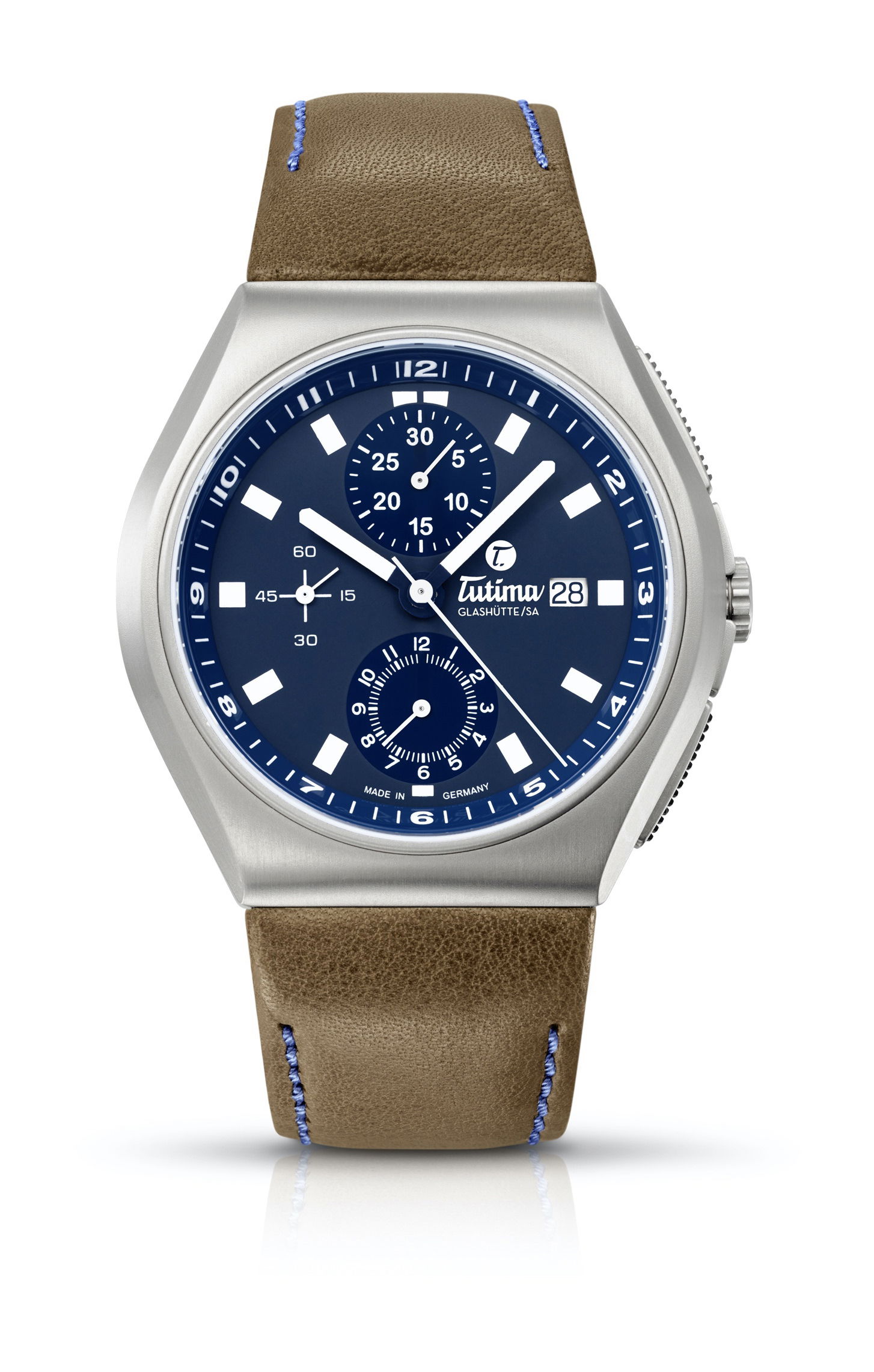 Tutima Glashütte M2 Coastline Chronograph luxury timepiece - detailed view