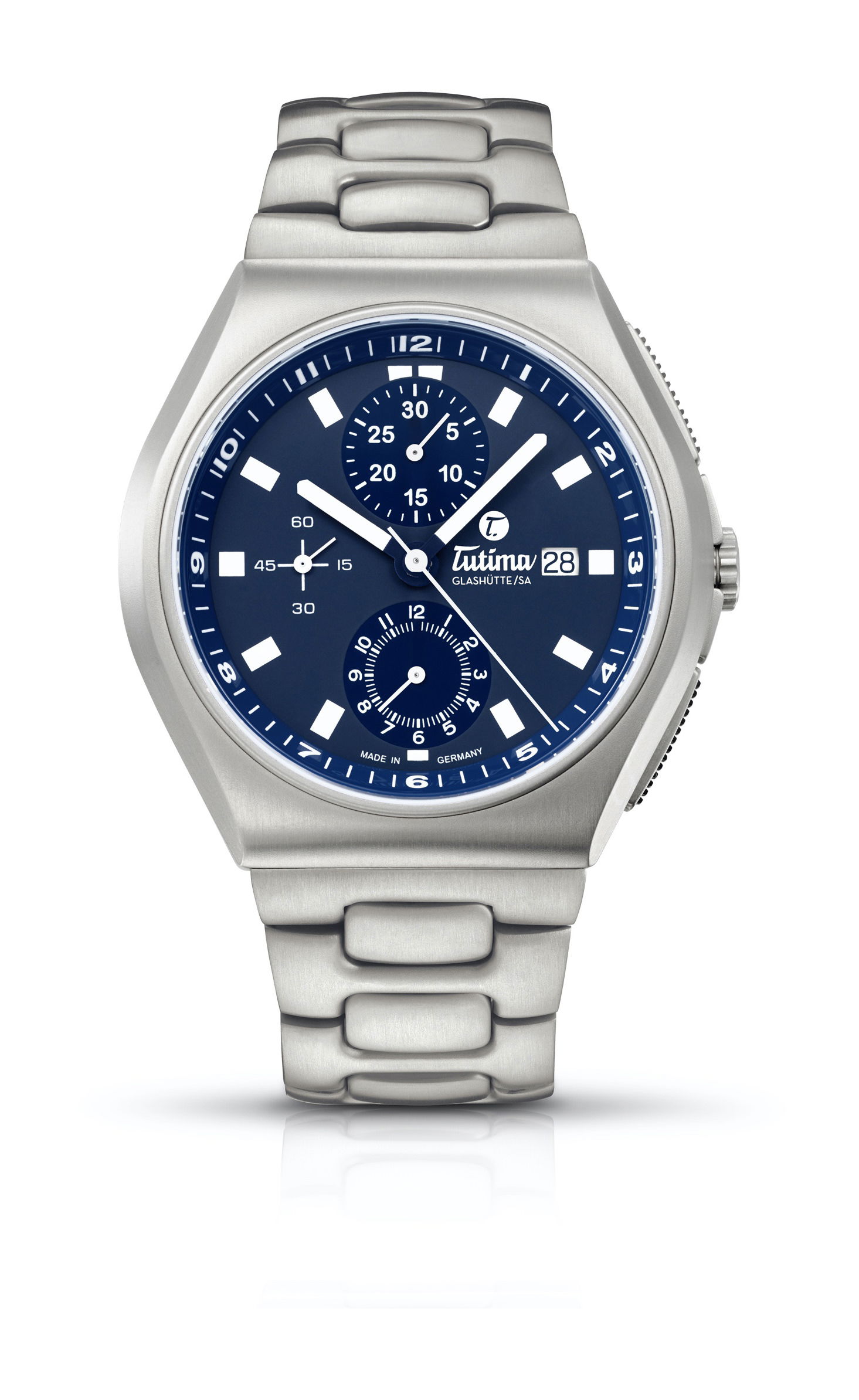 Tutima Glashütte M2 Coastline Chronograph luxury timepiece - detailed view