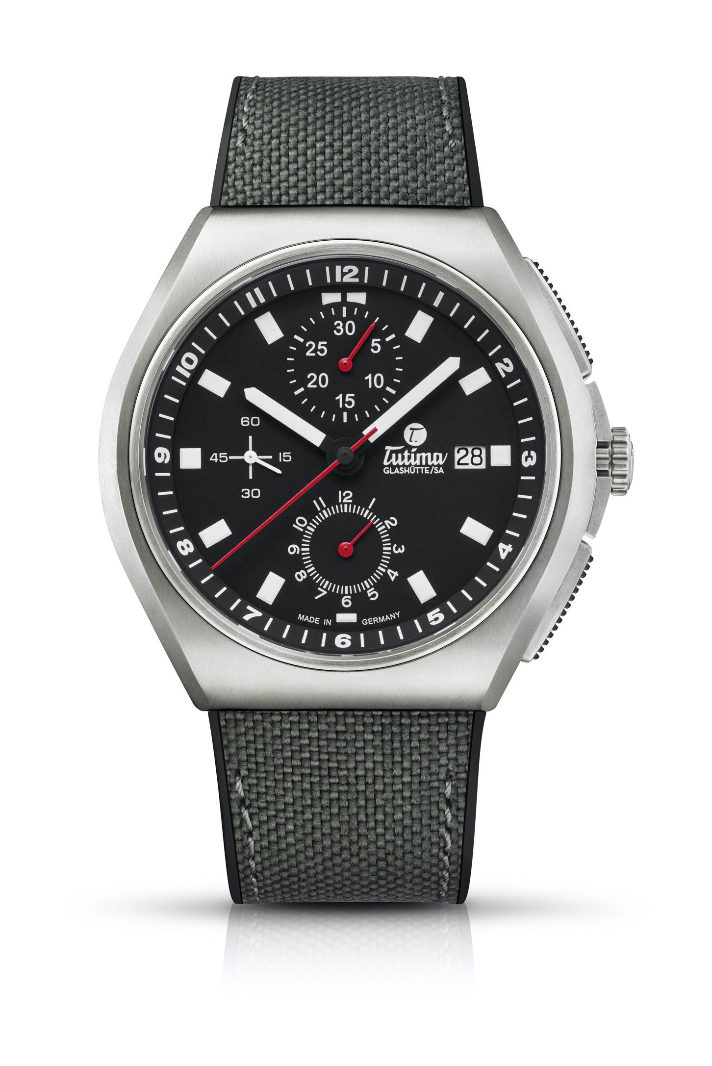 Tutima Glashütte M2 Coastline Chronograph luxury timepiece - detailed view