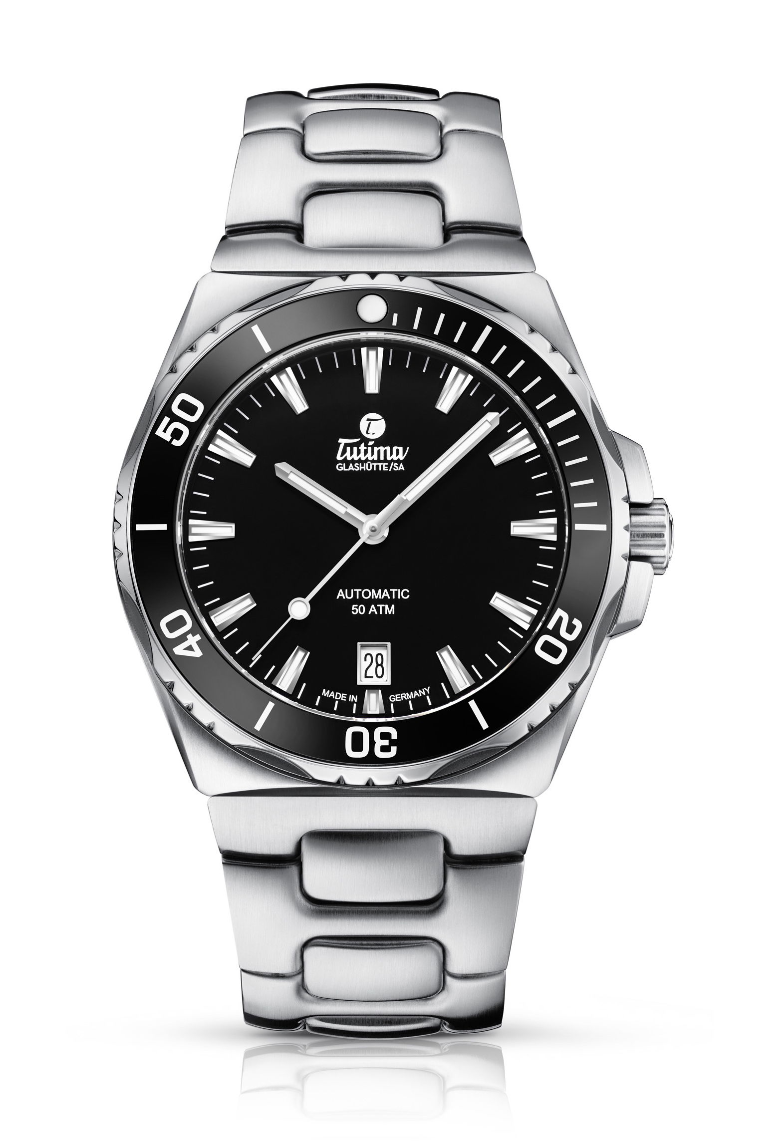 Tutima Glashütte M2 Seven Seas S 40 luxury timepiece - detailed view