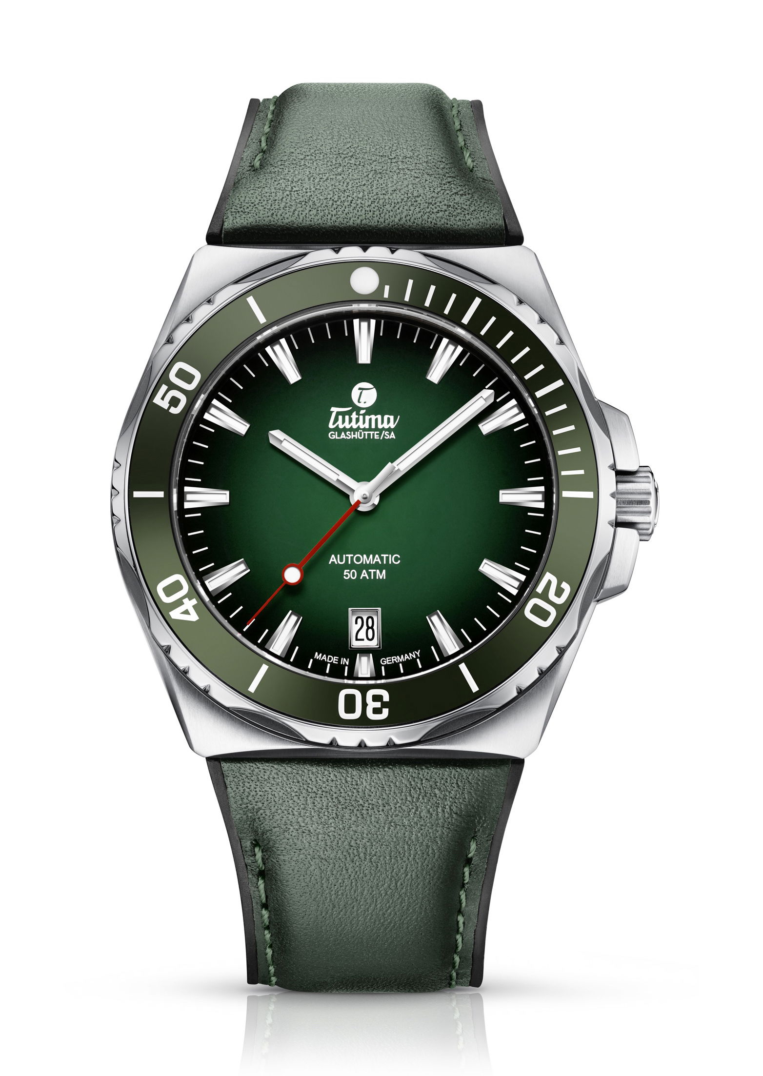 Tutima Glashütte M2 Seven Seas S 40 luxury timepiece - detailed view