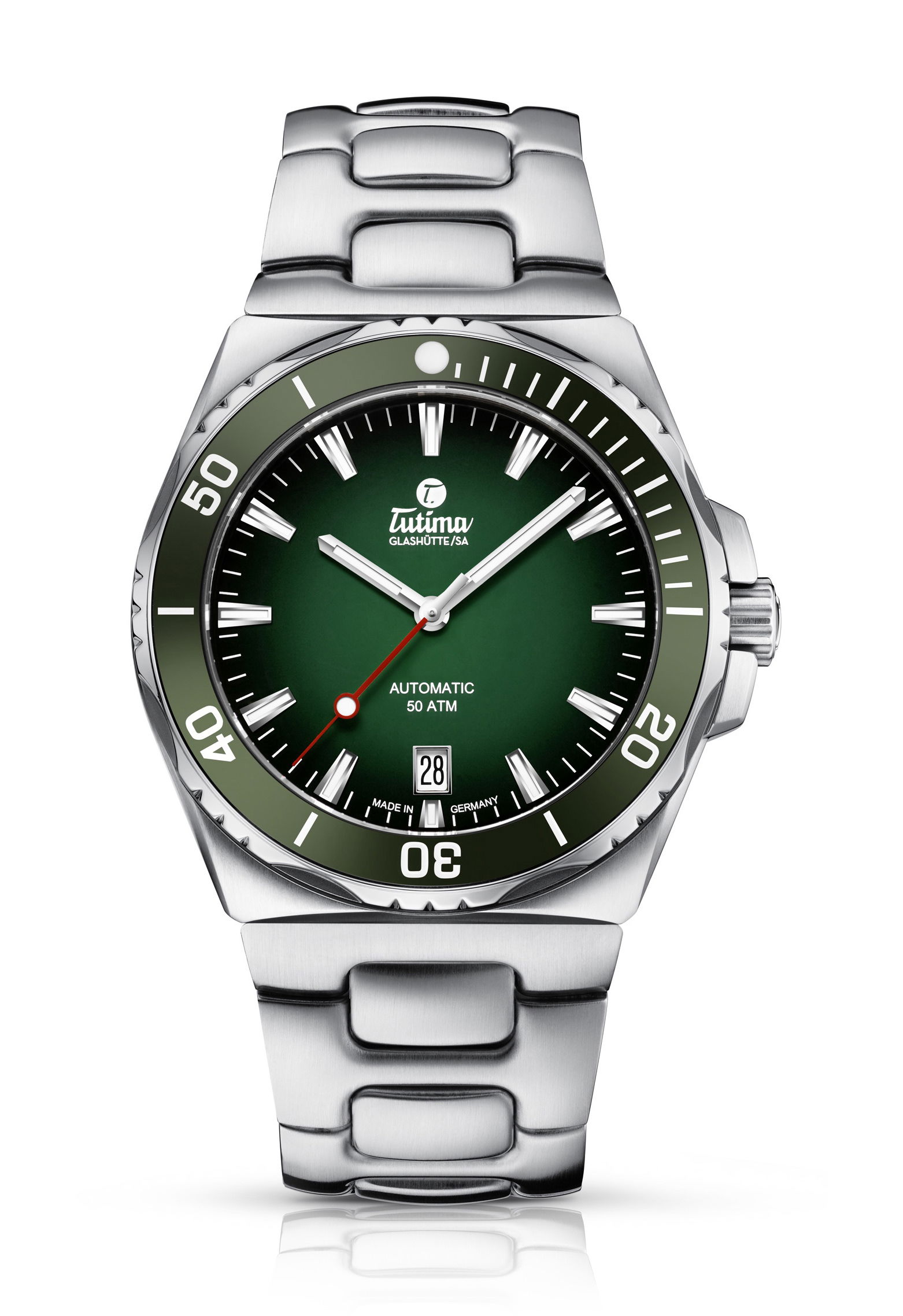 Tutima Glashütte M2 Seven Seas S 40 luxury timepiece - detailed view