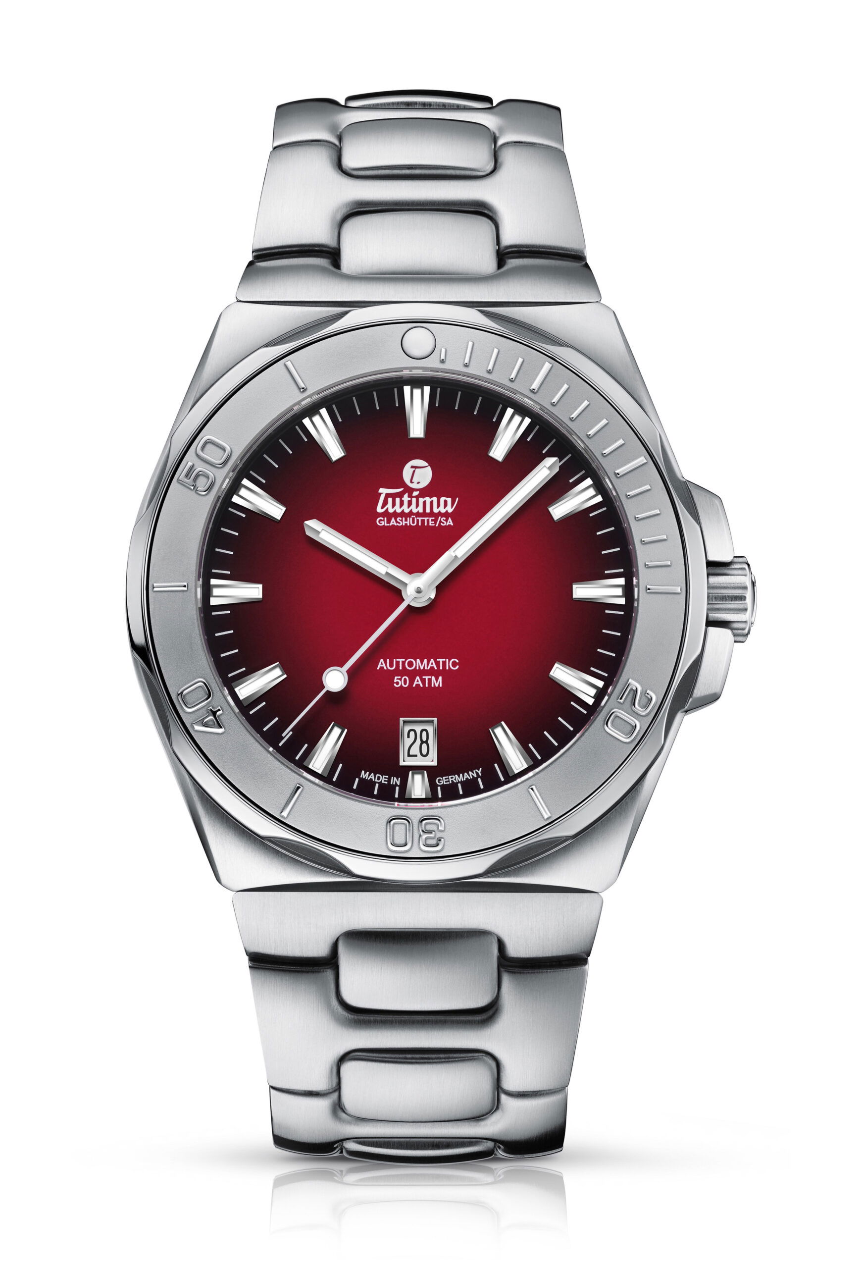 Tutima Glashütte M2 Seven Seas S 40 luxury timepiece - detailed view