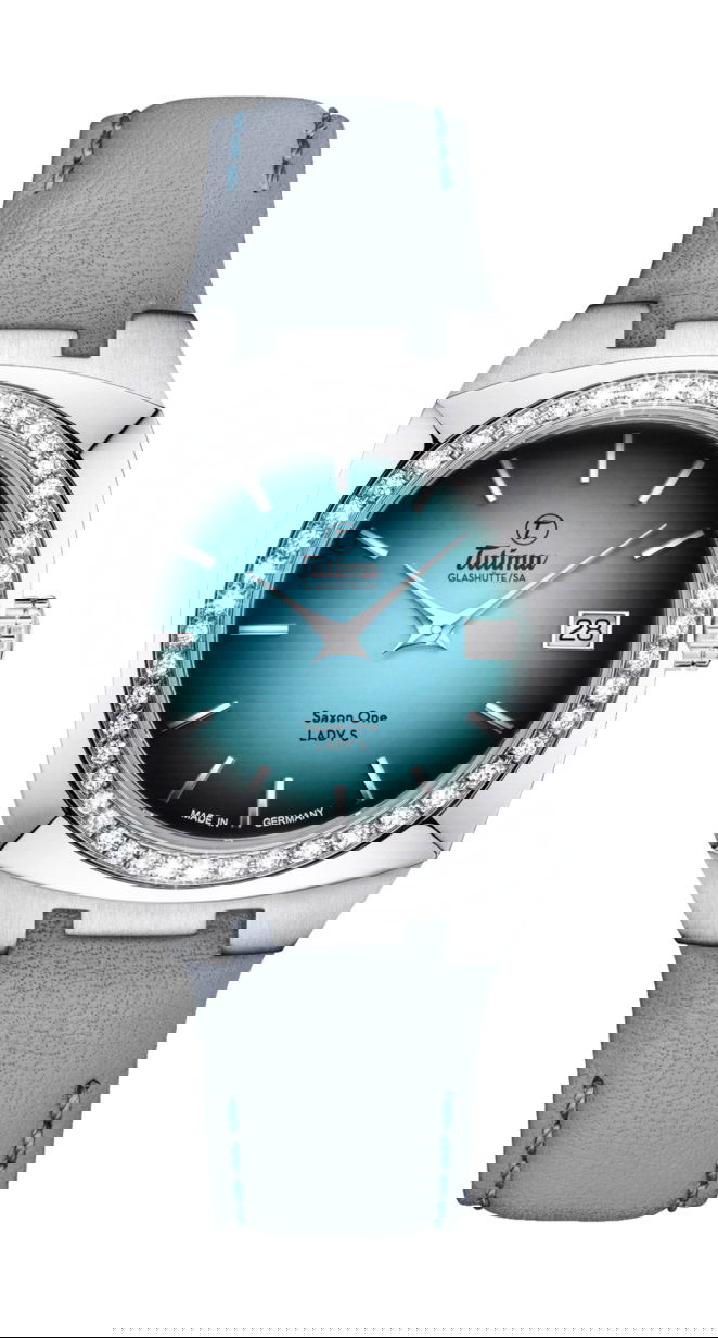 Tutima Glashütte Saxon One Lady S Diamonds luxury timepiece - detailed view