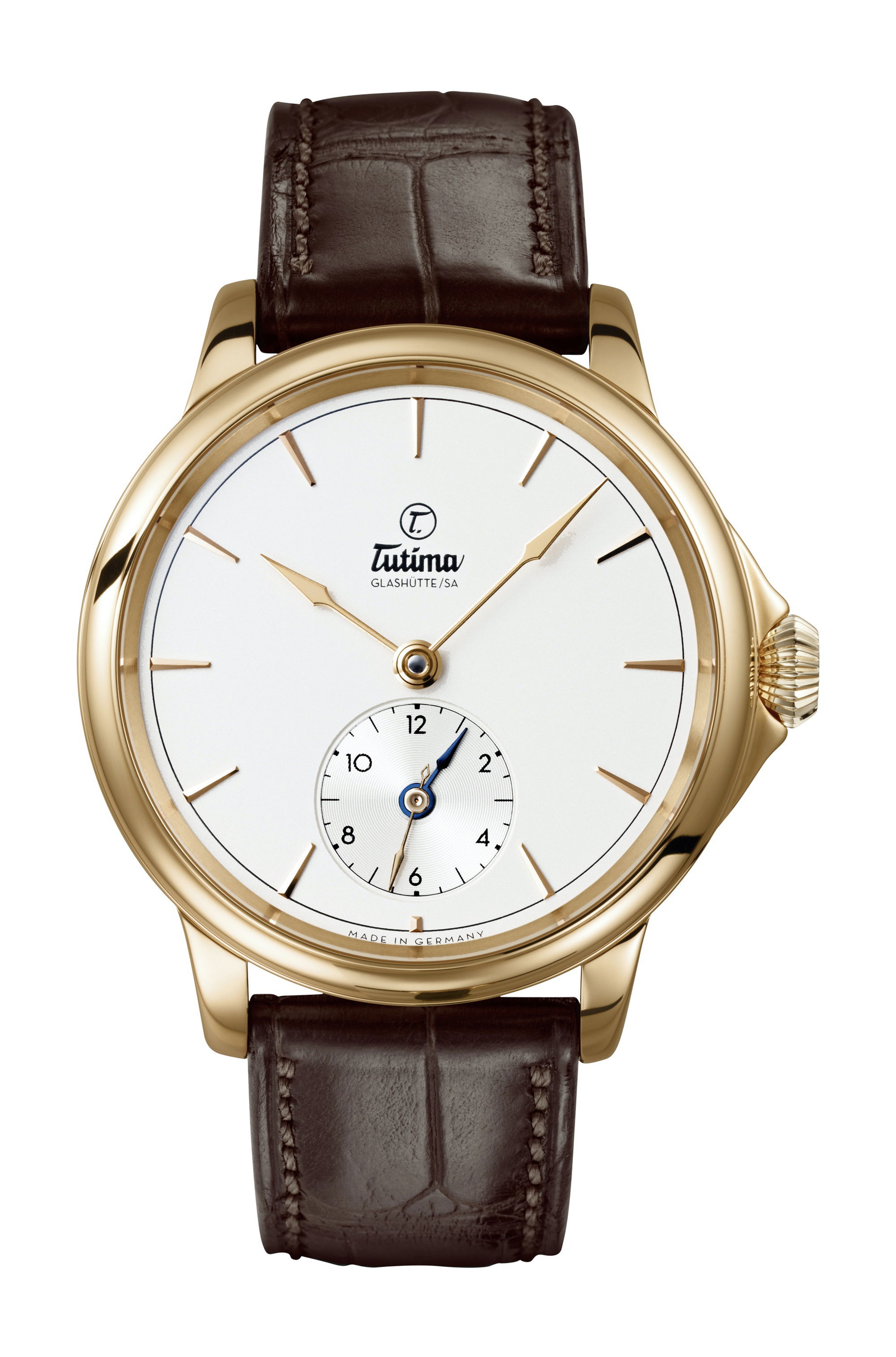 Tutima Glashütte Patria Dual Time luxury timepiece - detailed view