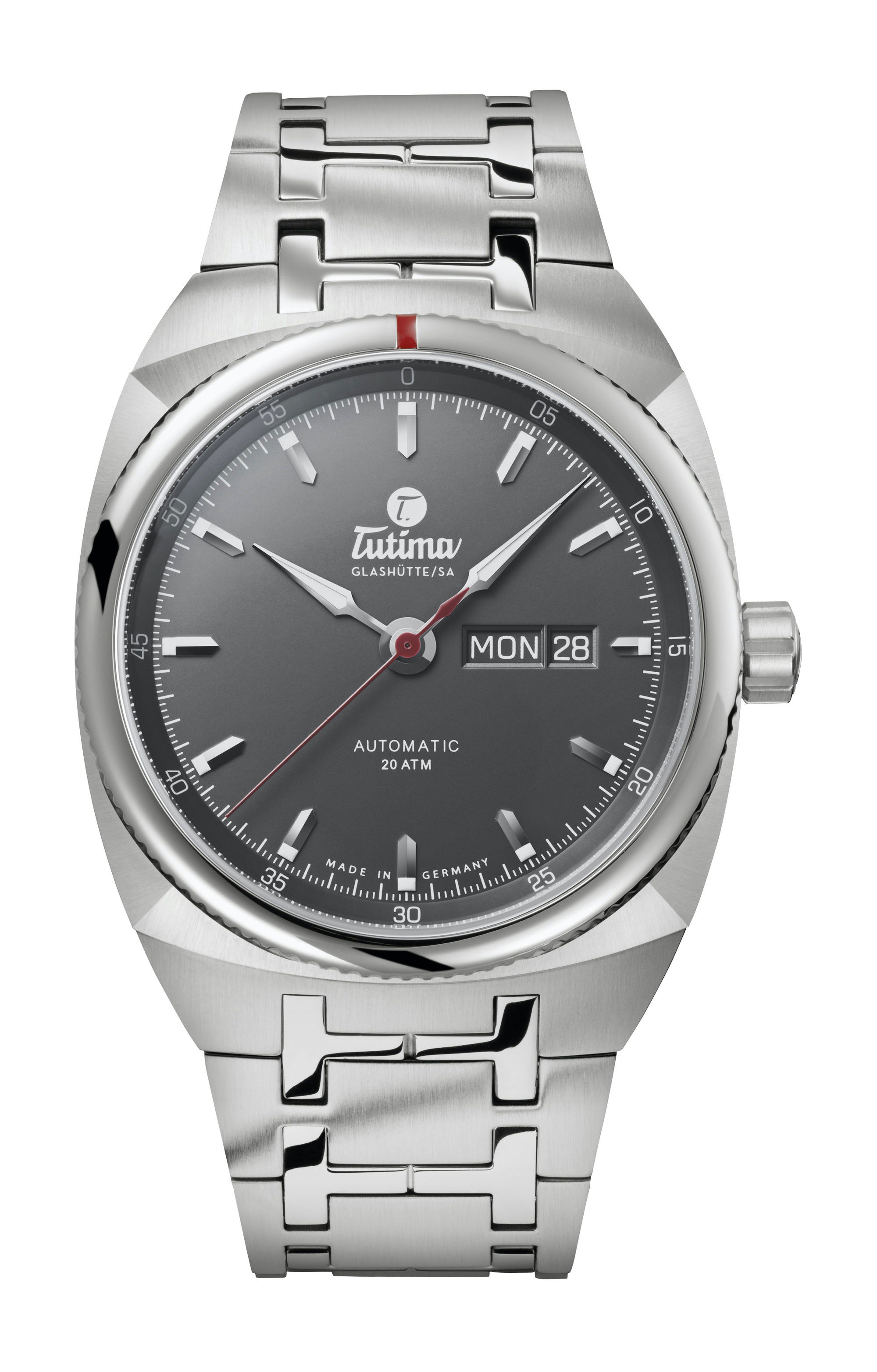 Tutima Glashütte Saxon One Automatic luxury timepiece - detailed view
