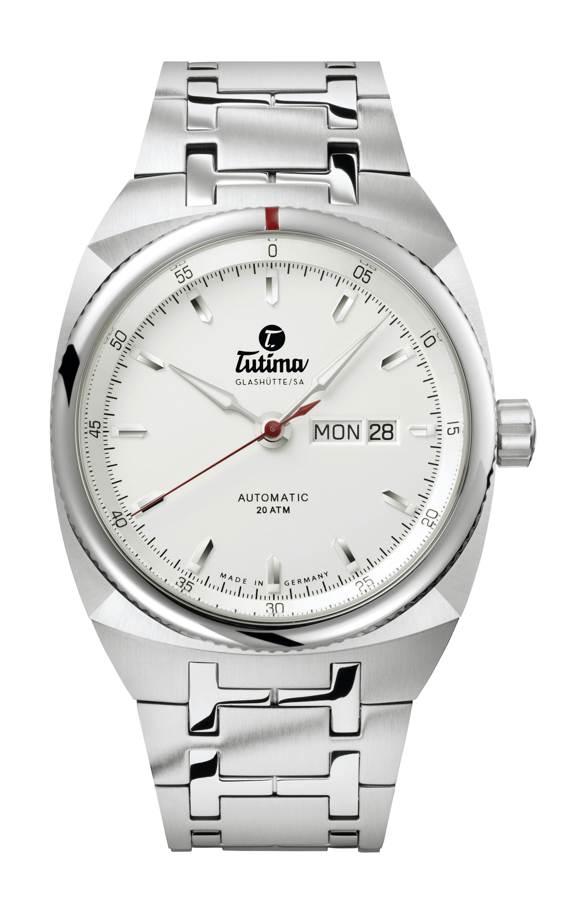 Tutima Glashütte Saxon One Automatic luxury timepiece - detailed view