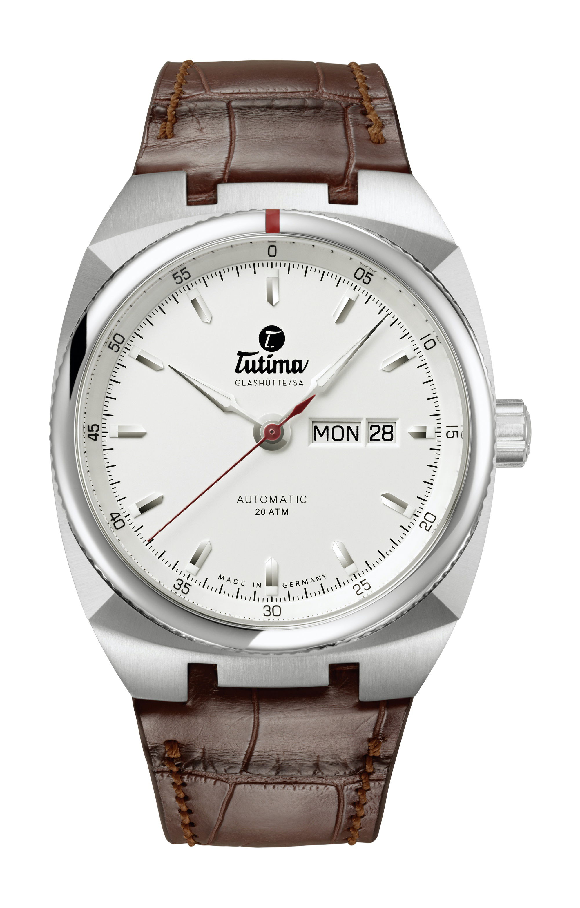 Tutima Glashütte Saxon One Automatic luxury timepiece - detailed view