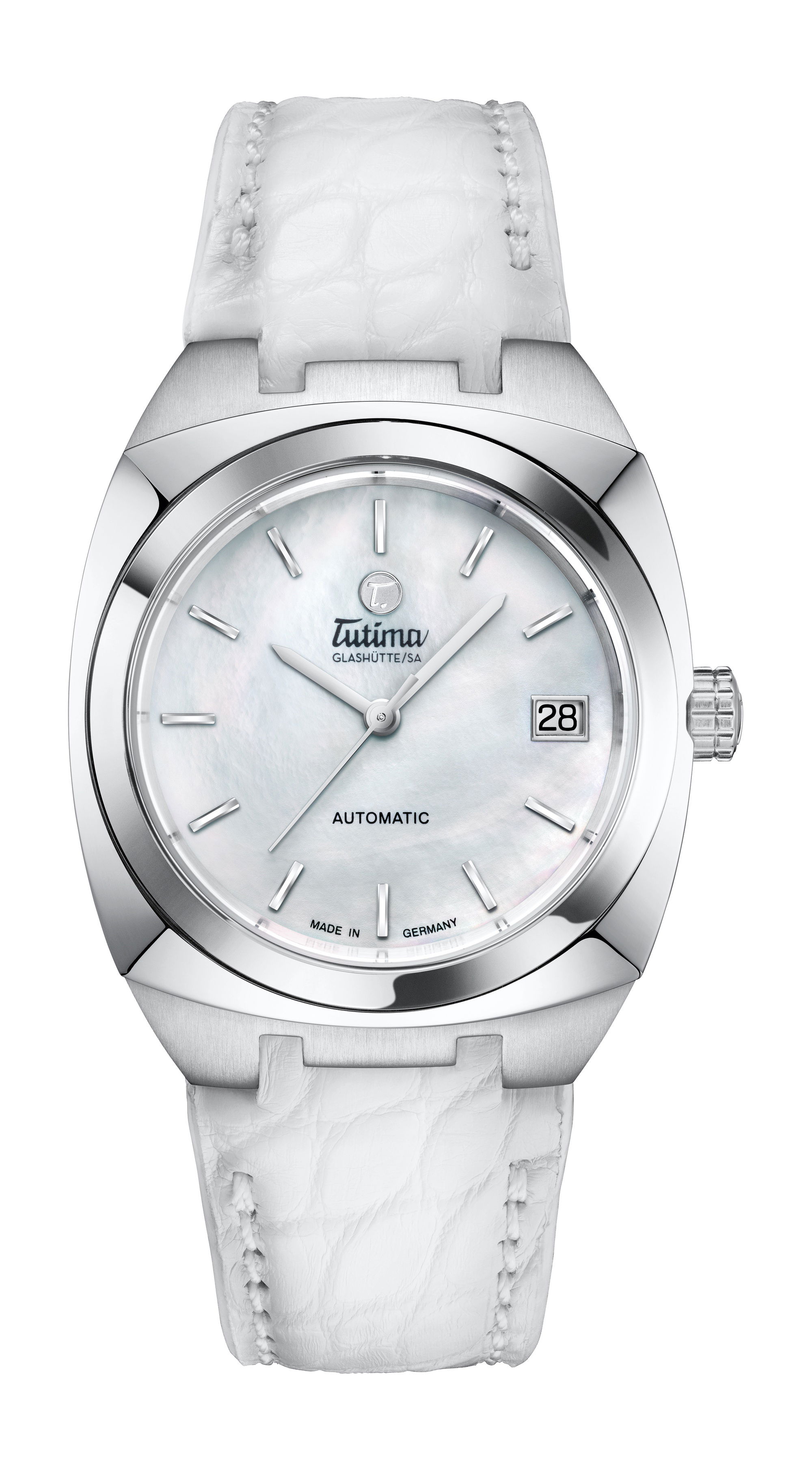 Tutima Glashütte Saxon One Lady Automatic luxury timepiece - detailed view