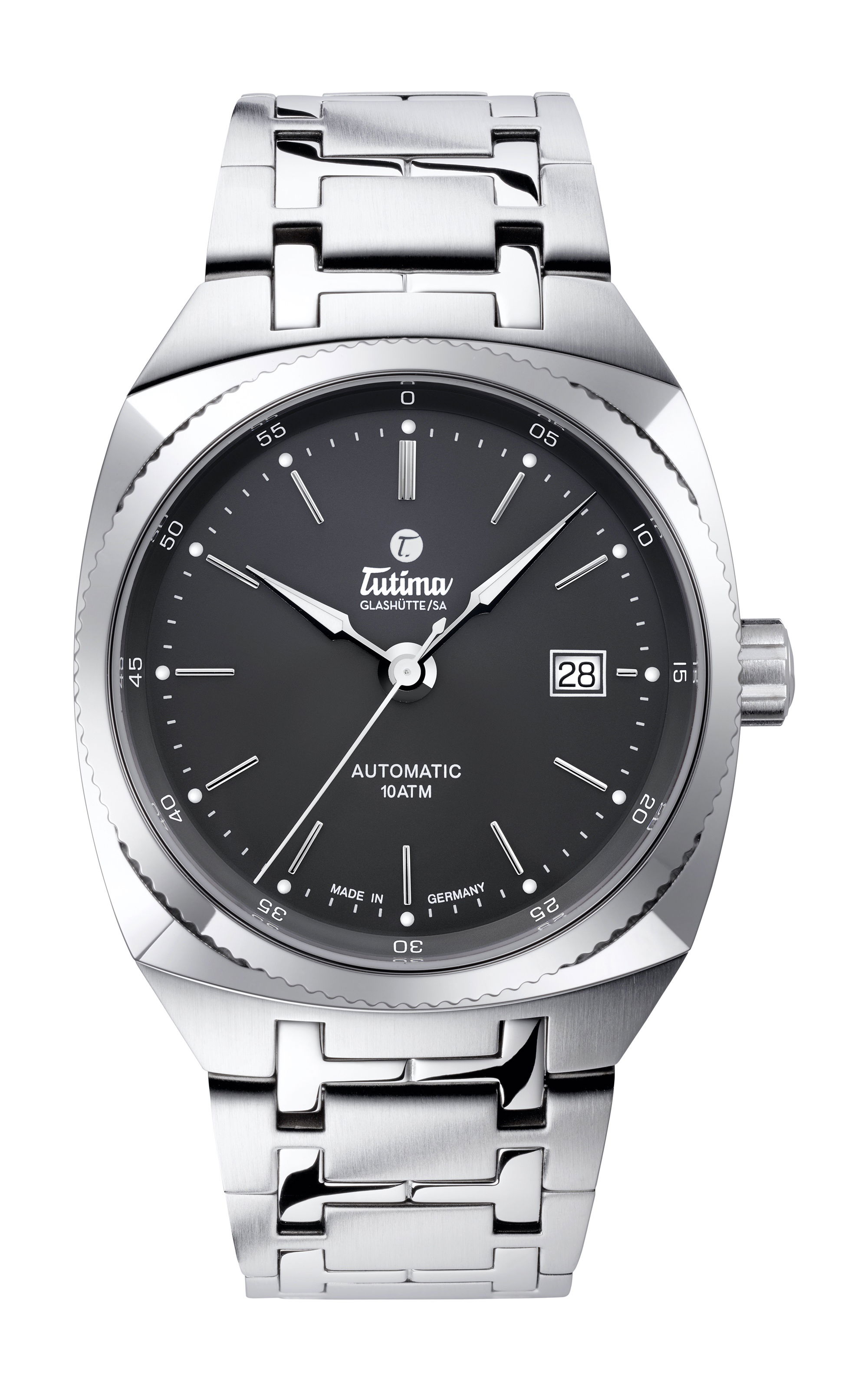 Tutima Glashütte Saxon One M Automatic luxury timepiece - detailed view