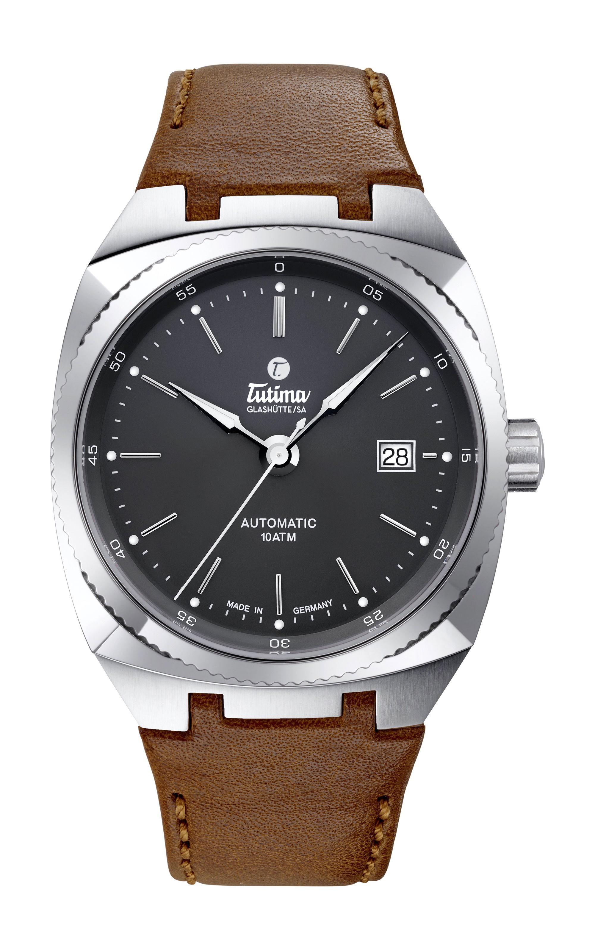 Tutima Glashütte Saxon One M Automatic luxury timepiece - detailed view