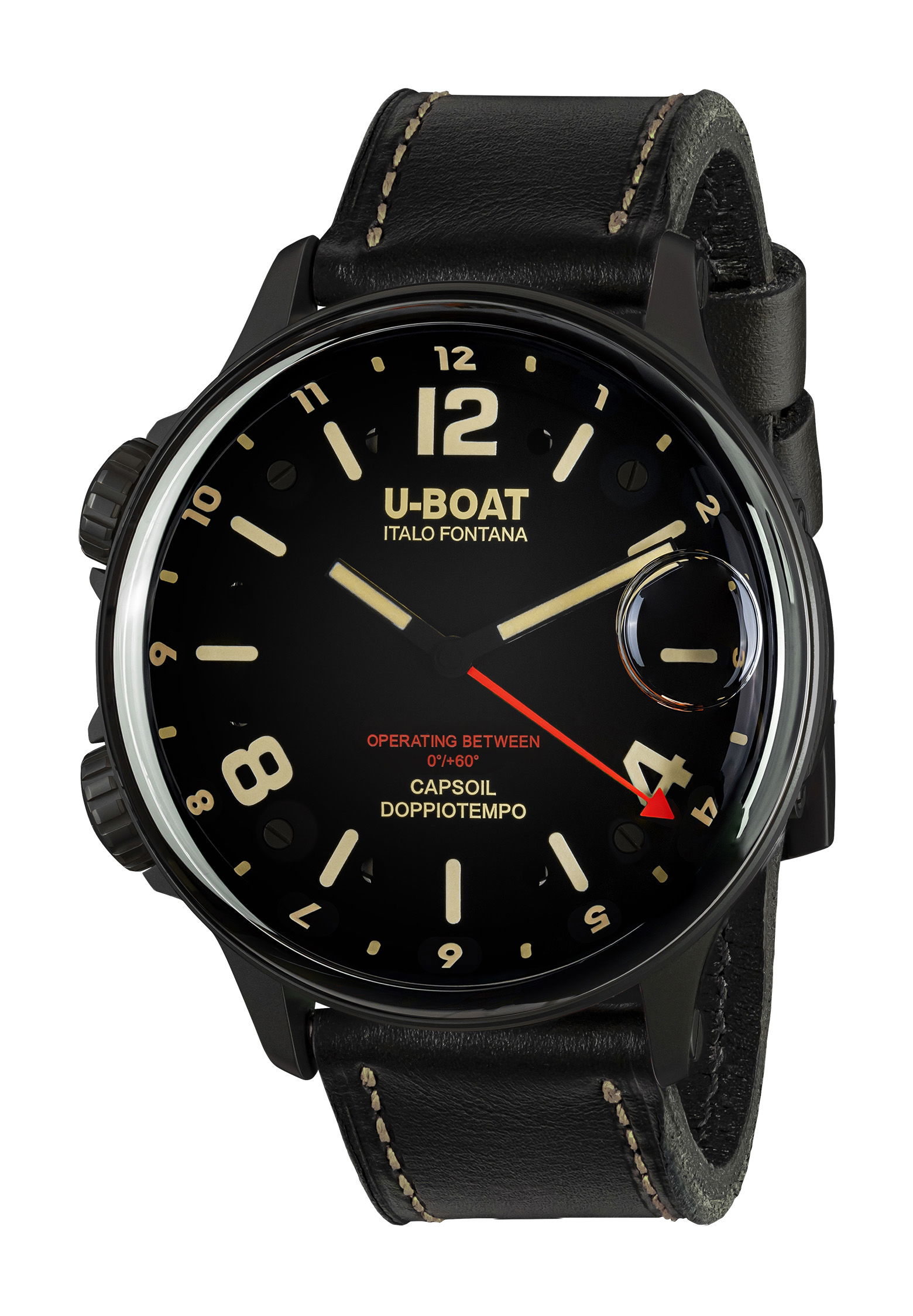 U Boat Capsoil Doppiotempo 55 DLC BK BE watch