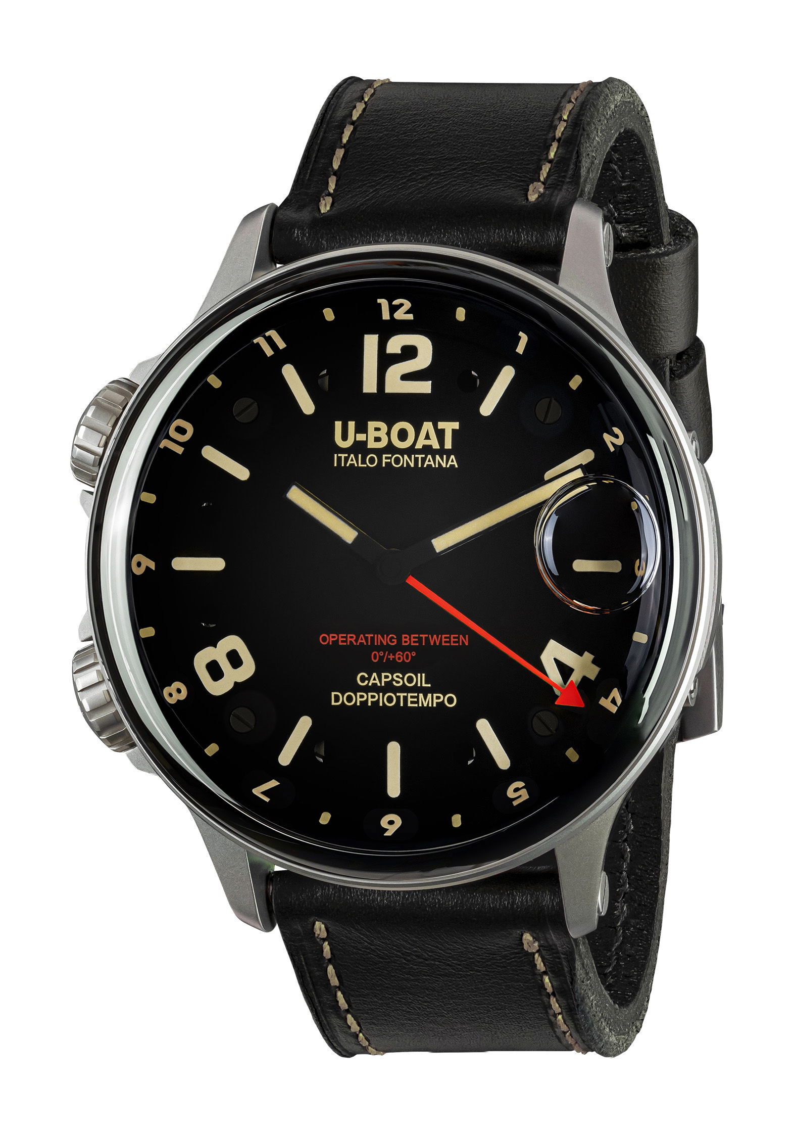 U Boat Capsoil Doppiotempo 55 SS Beige watch