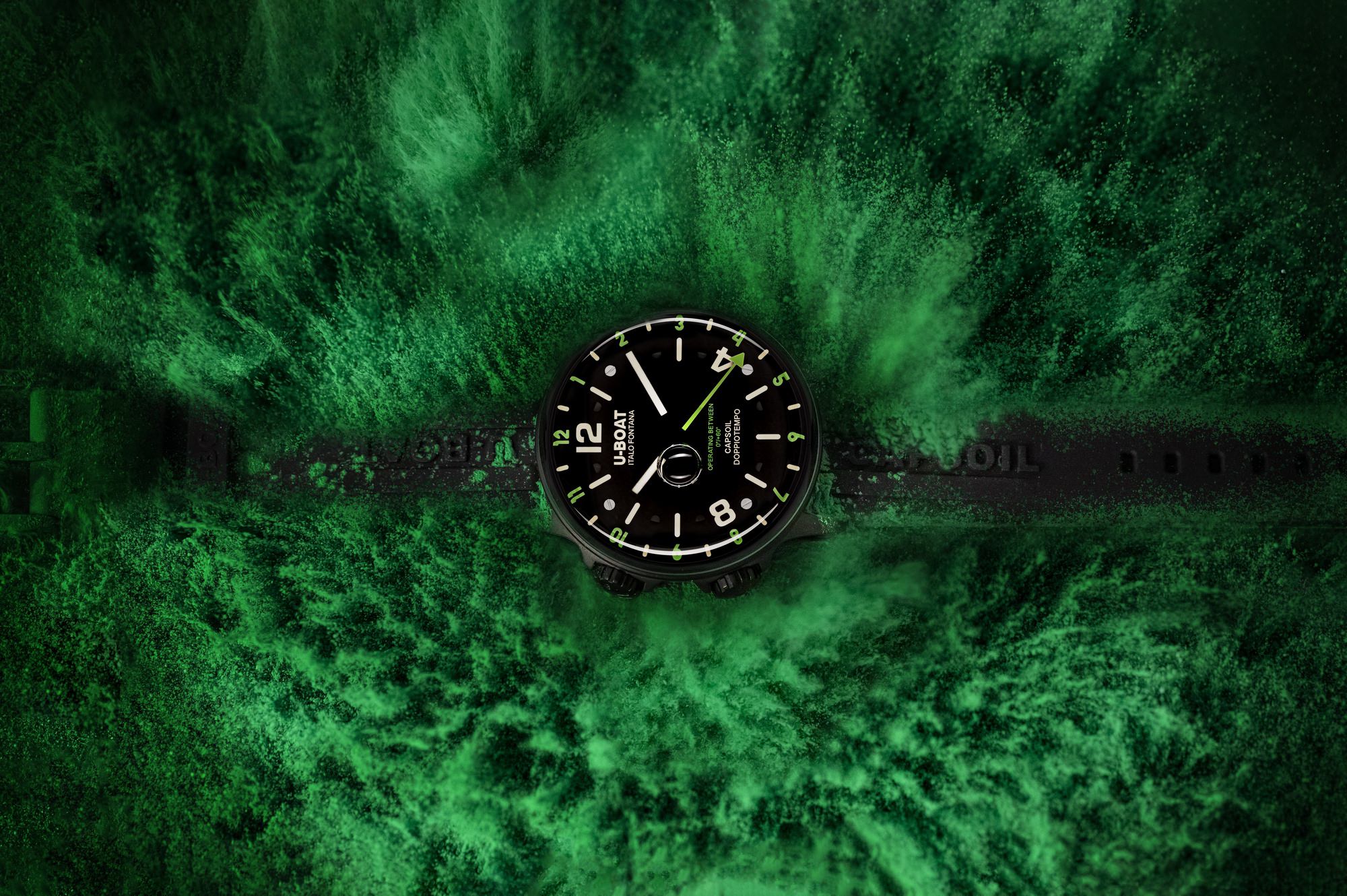 U-Boat Capsoil Doppiotempo 45 DLC Green Rehaut - View 3