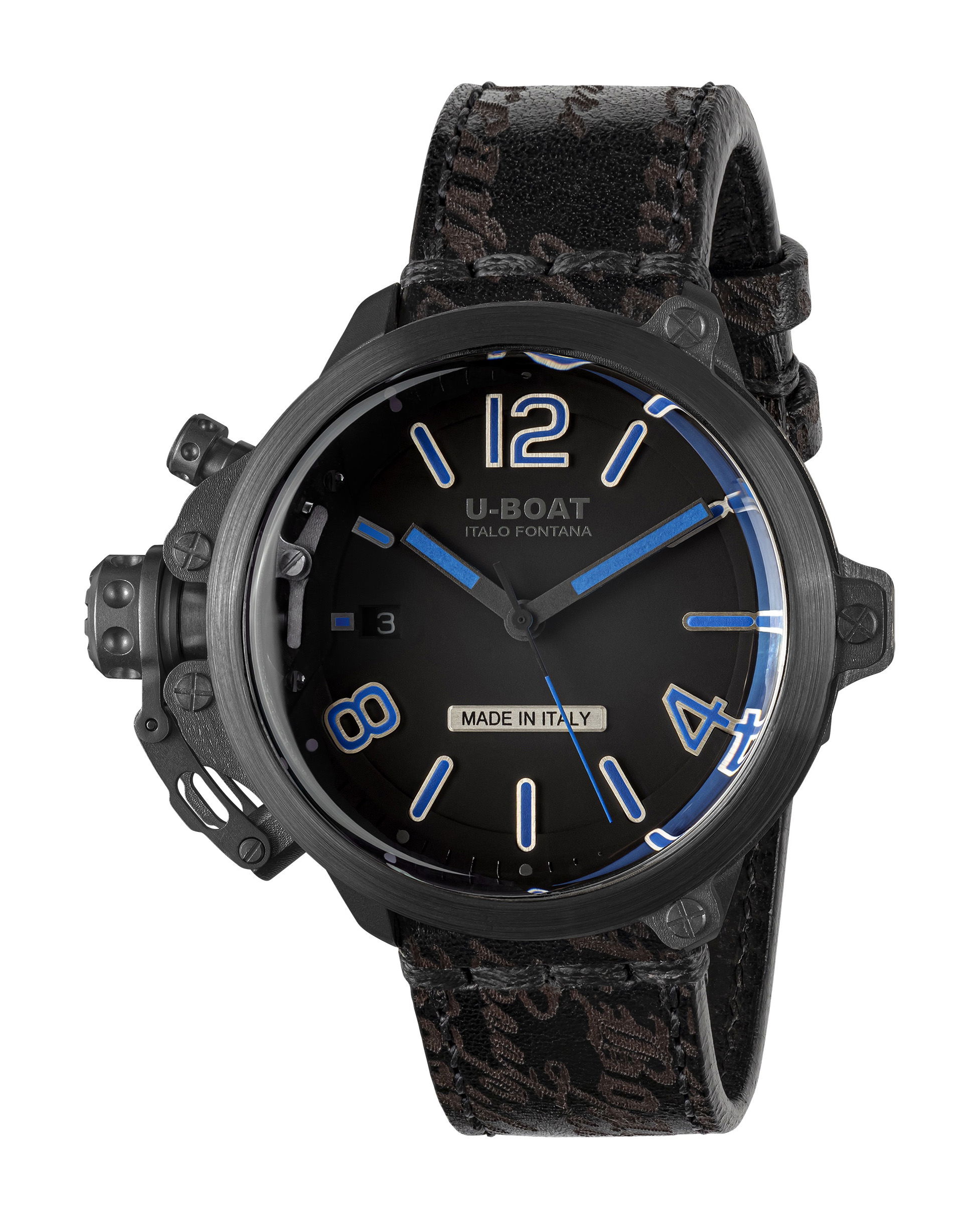 U Boat Capsule 45 PVD BK BL watch