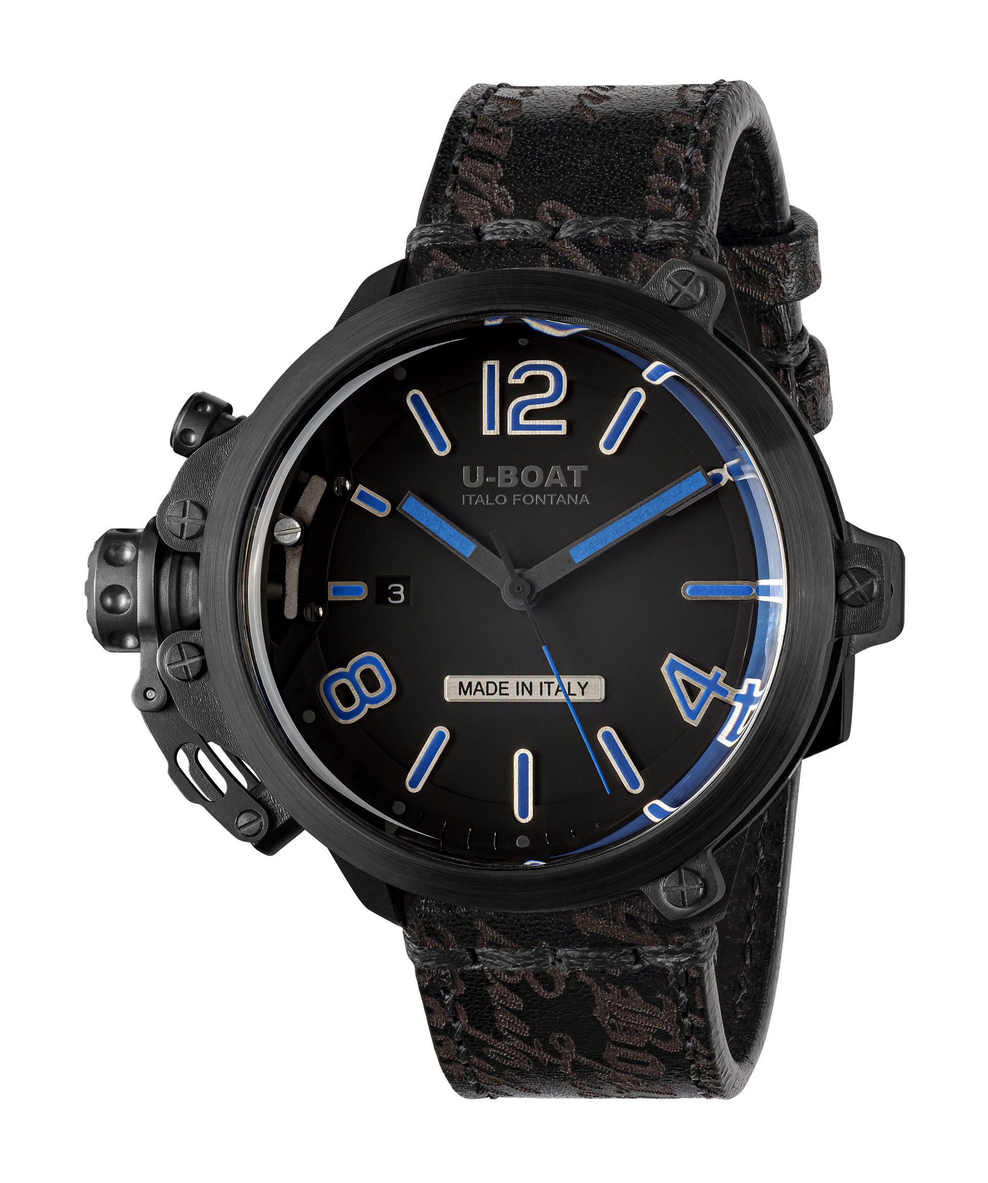 U Boat Capsule 50 PVD BK BL watch