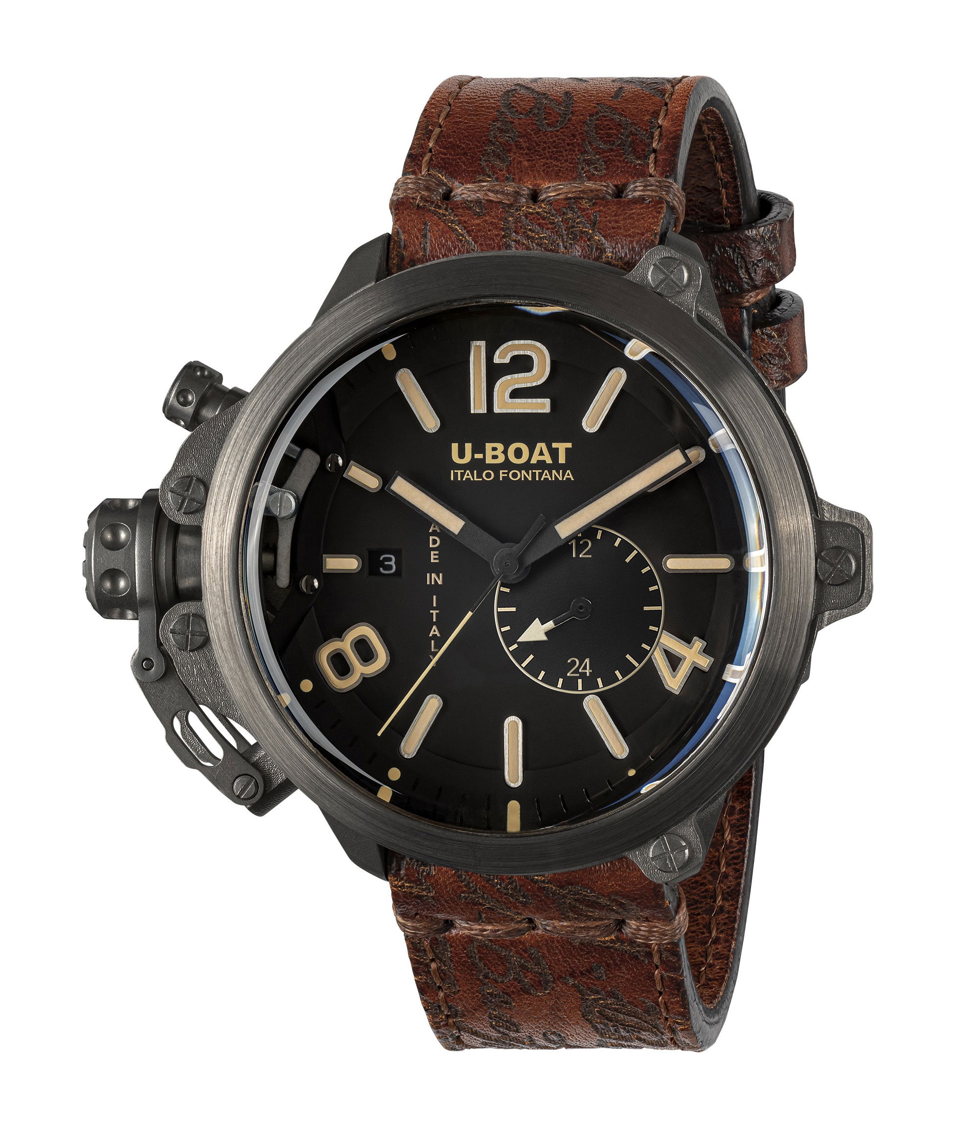 U Boat Capsule 50 SS Titanium BK BE watch