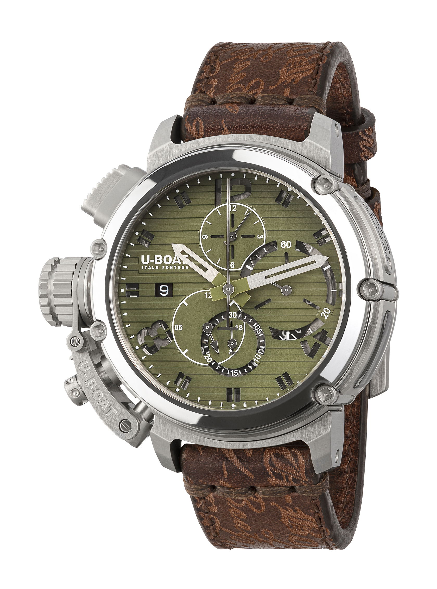 U-Boat Chimera 46 Chrono SS Verde luxury timepiece - detailed view