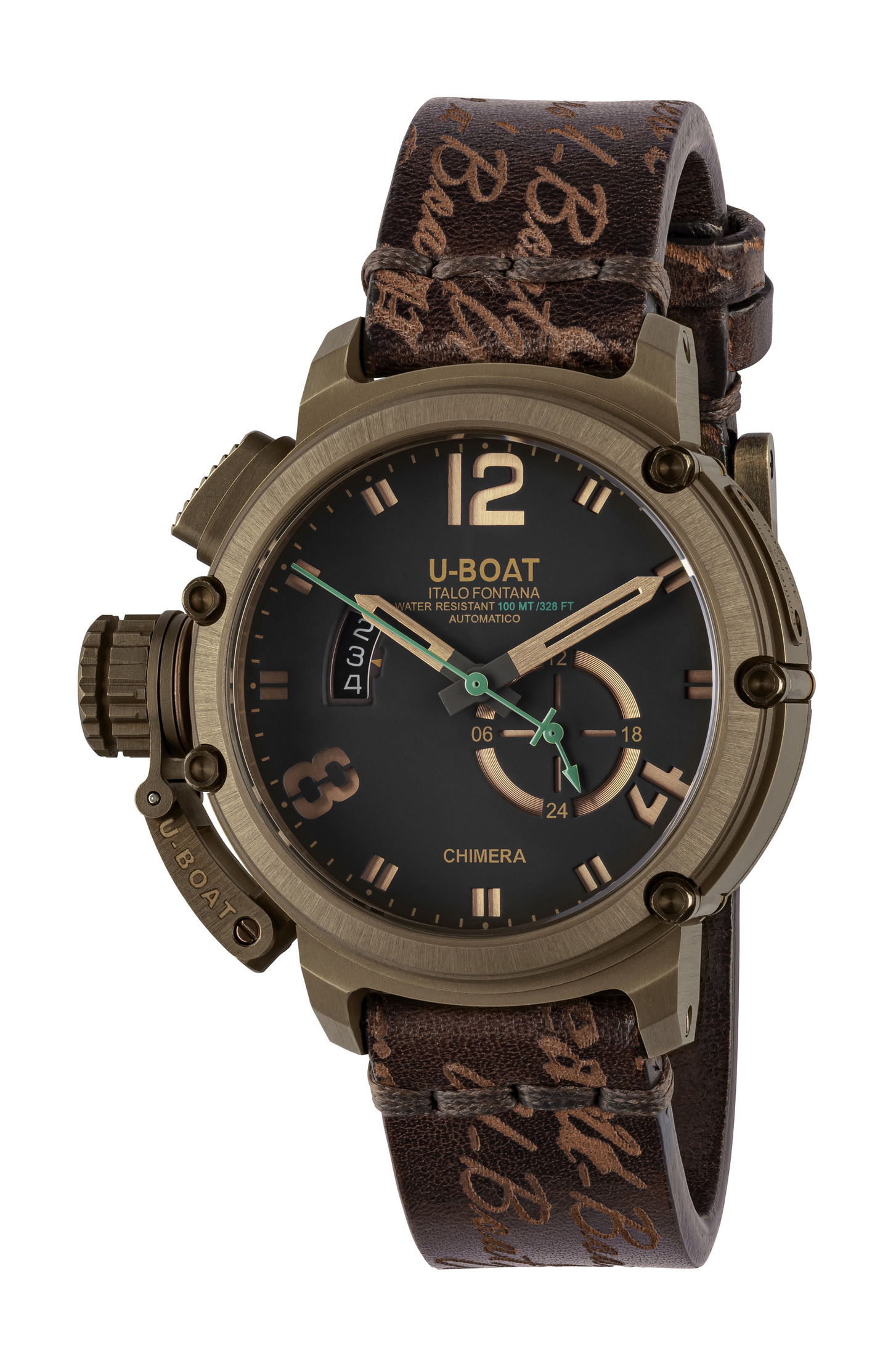 U-Boat Chimera 46 Green Bronzo luxury timepiece - detailed view